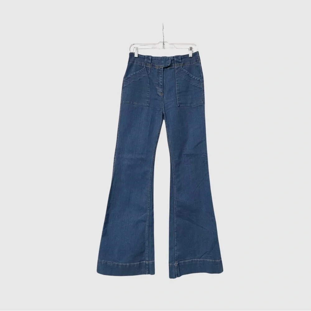 Forever 21 Blue Flare Jeans 70’s Bell-bottom High-Rise Denim Jeans